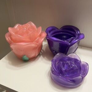 Pick (1) Handmade Rose-Shaped Jars